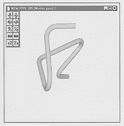 Graphical view from measured tube