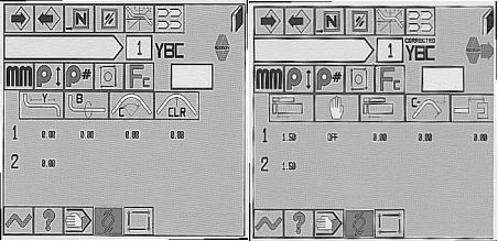 Screen captures from the controls